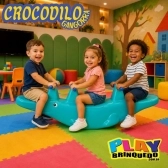 Gangorra Crocodilo Balanço Infantil 3 Lugares
