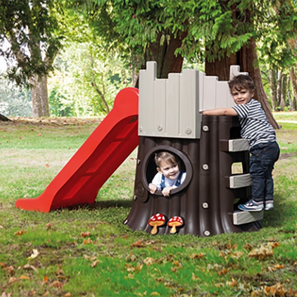 Escorregador Infantil Tronco com Casinha