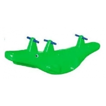 Gangorra Crocodilo Balanço Infantil 3 Lugares