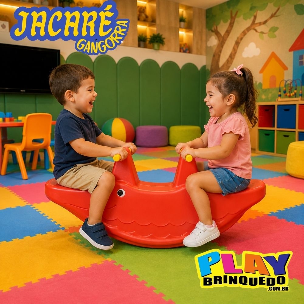 Gangorra Balanço Jacaré Infantil - 02 lugares